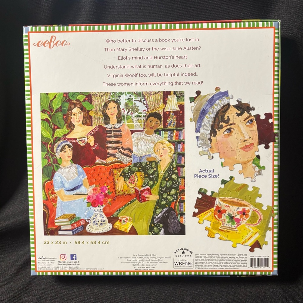 Jane Austen's Book Club 1000 Piece Puzzle NWT - Picture 6 of 6